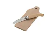Andre Verdier Laguiole Picnic Chopping Board & Folding Knife Set - Beechwood