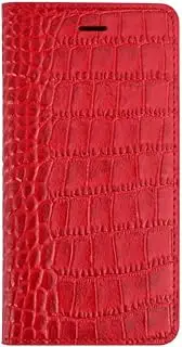 GAZE iPhone SE (3rd Generation) Case Cover Vivid Croco Diary [Notebook Type iPhone Genuine Leather Crocodile Embossed Card Storage] iPhone SE (2nd Generation)/8/7 GZ23319iSE3RD (Red) [Domestic Genuine