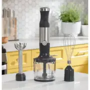 Handheld Blender with Whisk Blending Chopping Jar Attachments Immersion 2-Speed