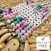 Personalised Dummy Clip - Pacifier Chain - Soother Holder - Binky Band - Clipper