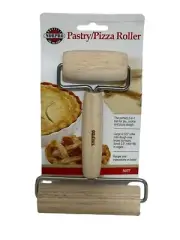 Pastry & Pizza Dough Roller Pin 2 in 1 Kitchen Tools & Gadgets w/Recipe #3077