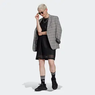 Adidas BELLISTA 女 短袖 洋裝 休閒 連身裙 透視感 黑【運動世界】GN3249