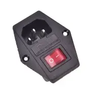 NEW 3 Pin AC Inlet Male Plug Power Socket With Fuse Switch 10A 250V 3Pin UU