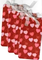 OOAK Junk Journal Tags/Cards, , Valentine 1, 6 pcs 3" x 6"