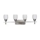 Sunset Lighting 4-Vanity Wall Light 32W 3000K Satin Nickel Bristol