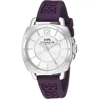 在飛比找金石堂精選優惠-COACH 時尚矽膠錶帶腕錶－紫