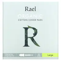 在飛比找iHerb優惠-[iHerb] Rael 有機棉衛生巾，普通夜用，12片