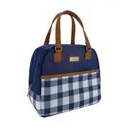 Sachi Insulated Cali Lunch Bag Gingham - Indigo