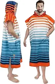 SUN CUBE Surf Poncho Changing Robe with Hood | Thick Quick Dry Microfiber Wetsuit Changing Towel with Pocket for Surfing Beach Swim Outdoor Sports