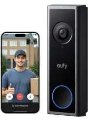 eufy Security C30 Video Doorbell 2K Security Camera Battery w/ 32GB microSD Card