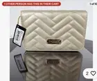 NWT BEBE Gold Sophia Crossbody Bag Small Vegan Purse Quilted Chain Strap 5x7x2