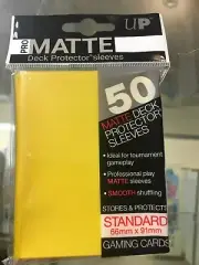 Yellow (100) ULTRA PRO Card Sleeves *PRO-MATTE* DECK PROTECTORS MTG Pokemon