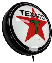 TEXACO Motor Oil LED Bar Lighting Wall Sign Light Button BLACK