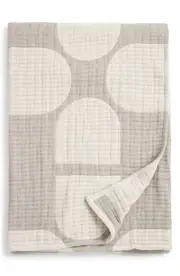 Nordstrom Textured Cotton Throw Blanket in Grey Griffin at Nordstrom One Size