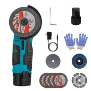 New 12V Cordless Mini Angle Grinder - Hand Polishing Tool with Batteries & Discs
