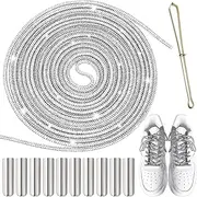[ZYNERY] Rhinestone Rope Glitter Shoelaces Crystal Bling Bling Shiny Round Cords Hoodie Drawstring for DIY Crafts Decorations