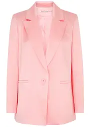 Alice + Olivia Shan Satin Blazer - Light Pink - 16 16