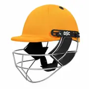 DSC Defender Cricket Helmet | Color: Yellow | Size: Extra Small | Adjustable Steel Grill | Back Support Strap | Shock Resistant