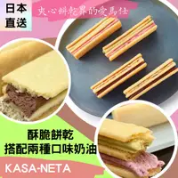 在飛比找蝦皮購物優惠-【日本KASA-NETA】奶油夾心餅乾雙餡  蘭姆葡萄 餅乾