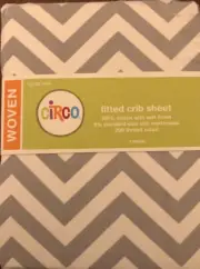 Fitted Crib Sheet toddler bed sheet new #1676 Circo Chevron Grey
