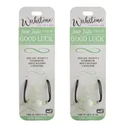 2PK Wishtone Collection New Jade Stone of Goodluck Cord Bracelet 5x9cm Green