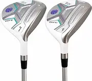 Womens Rife Golf 812s New Offset #7 + #9 Lady Fairway Metal Wood RH Clubs Set Right Handed Premium Ultra Forgiving Ladies Flex Graphite Shaft with Tour Velvet Grip + Headcovers
