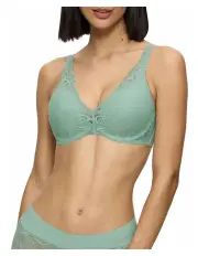 [Triumph] Body Make Up Illusion Lace Wired Padded Bra in Misty Turquoise