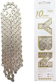 DJC Components Bike Chain 10 Speed for Road Bike MTB Mountain with Quick Link YBN for Shimano Sram System and KMC silver
