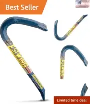 Gooseneck Wrecking Bar - High Leverage Design, Angled Chisel End - Made in USA