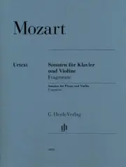 Mozart Violin Sonatas Fragments Violin and Piano Accompaniment Book 051481039