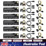 5X PCI-E Riser Card PCIE1 x to 16x USB 3.0 Data Cable Bitcoin Mining Fast Speed