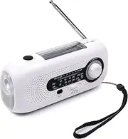NOAA Weather Radio, Hand Crank Weather Radio AM FM Radio, Waterproof Portable Radio with Cell Phone Charger & SOS Alarm & LED Flashlight, Built-in 2000mAh Rechargeable Battery