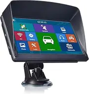 GPS Car Navigator, 7 Inch GPS Navigation Car Truck GPS Navigator 128-256MB+8GB Resistance Screen Sat Nav Newest Europe Map for Car Truck RV(128MB-4GBluetooth)