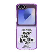 Galaxy Z Flip6 Impact Case Pop The Kettle On Clear - Android Resize