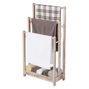 Giantex 3-Tier Wooden Towel Rack Freestanding Towel Drying Holder Storage Shelf White