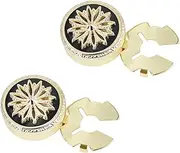 [VVCome] Vintage Crystal Stellar Bloom Lucky Cloud Motif Design Button Covers & Cufflinks Set - Snap-On Jewelry Clips for Shirts, Tuxedos, Dresses Wedding, Party, Formal Events Gift