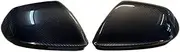 Compatible For Audi Q8 RSQ8 Carbon Fiber Mirror Shell Dry Carbon Fiber Blind Spot Assist Mirror Shell 4M8072531 1Q2 4M8072532(Carbon Fiber)