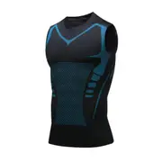 Energxcell Ionic Shaping Crewneck Compression Slimming Tank Top (Black, L)