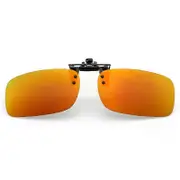 Clip On Blue Light Filter Blocking Glasses Office Computer Anti Uv Strain Relief Orange red 1pair