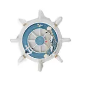 Blue LED Creative Helmsman Modern Minimalist Children Lamp Indoor Lighting Wall Lamp, Color Temperature:warm light