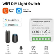 Tuya Wifi 16A Mini Smart Switch 1/2/3/4 Gang Support 2-way Control With Smart Li