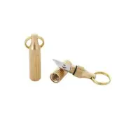 Mini Compact Retractable Utility Knife Pocket Brass Keychain knife