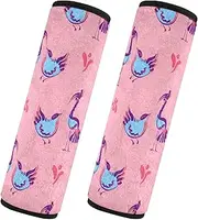 Car Seat Belt Pads 2 Piecing Soft Unique Seat Belt Shoulder Strap Covers Pad Camera Bag Strap Cover Car Accessories for Adults Youth Kids M Bird Cartoon Cute