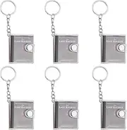 JANKOW Mini Notebook Keychain, Miniature Notebook Keychain, Mini portable notebook keychain, Diary Journal Key Ring Small Note Pads, for travel diary, personal diary, work records, mood diaries (6Pcs)