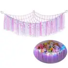 Cotton Rope Toy Hammocks Woven Triangle Toy Net Hanging Storage Net Organizer