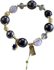 [miihello] Unisex Beaded Bracelet – Vibrant Natural Stones; Fashion-forward Natural Stone Bracelet for All; High-end Beaded Bracelet – Natural Stones, OneSize, plain, OneSize, plain