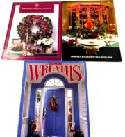 Lot of 3 Ass. Craft Making Books. Decorating Christmas-Wreaths For-Classic Wreat