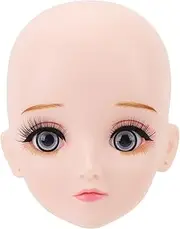 Eyelash Display Mannequin Head, Lash Extension Head Stand Doll Realistic Flat Plastic Reusable Makeup Soft Touch for Extensions Practice and Tech Supplies Training Faced
