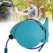 Retractable Garden Hose Reel 15/20m, Wall Mounted Hose Pipe, Auto Lock & Rewind, After Portable Card, Hose Reels Set for Garden Watering, Car Wash 8x12 10M