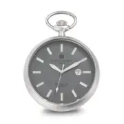 Charles Hubert Stainless Steel Open Face Tritium Quartz Pocket Watch Mother Gift